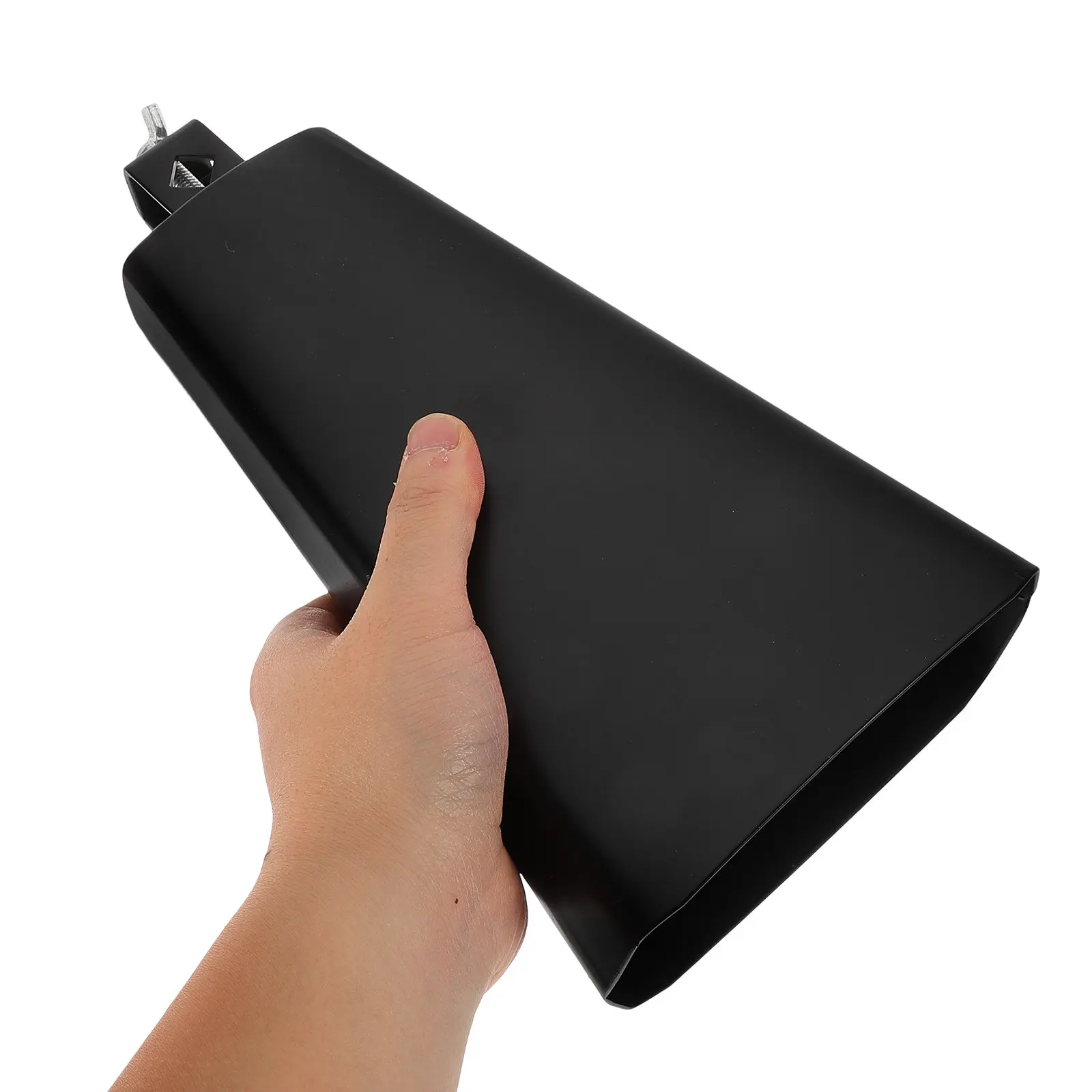 1Set Metal Cowbell Instrument with Stick Versatile Hand Percussion Cowbell for Beginners Drum Sets Band Practice Music Education view 3