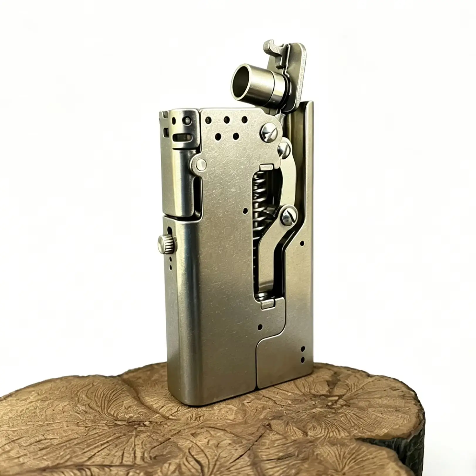 2026 Vintage Trench Lighter Titanium Case Kerosenes Petrol Smoking Lighter Detachable Play EDC Lighter Titanium & Brass Oil Tank