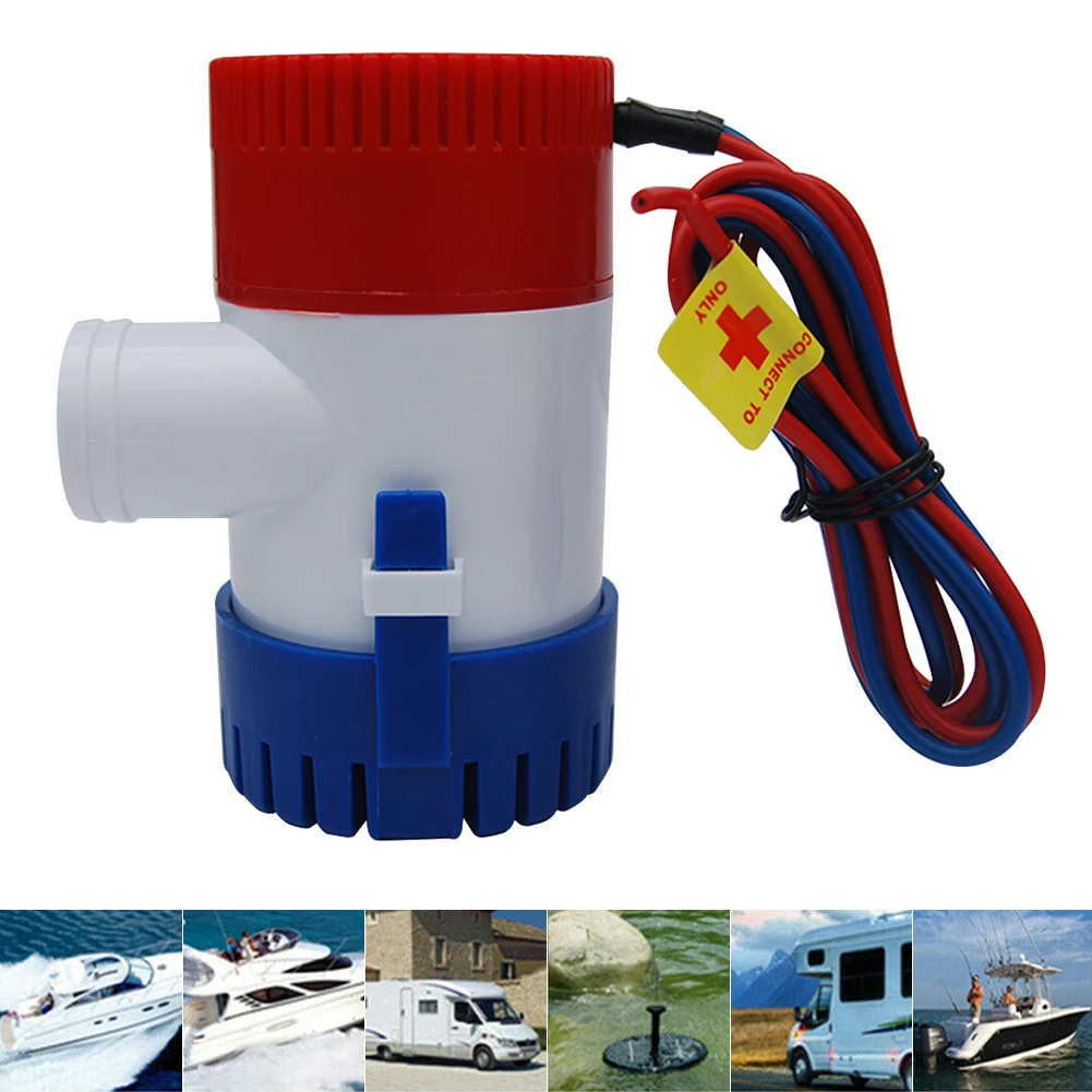 1100GPH 12V Electric Marine Submersible Bilge Sump Water Pump With Switch For Boat for Boat Automatic Control Switch Combination