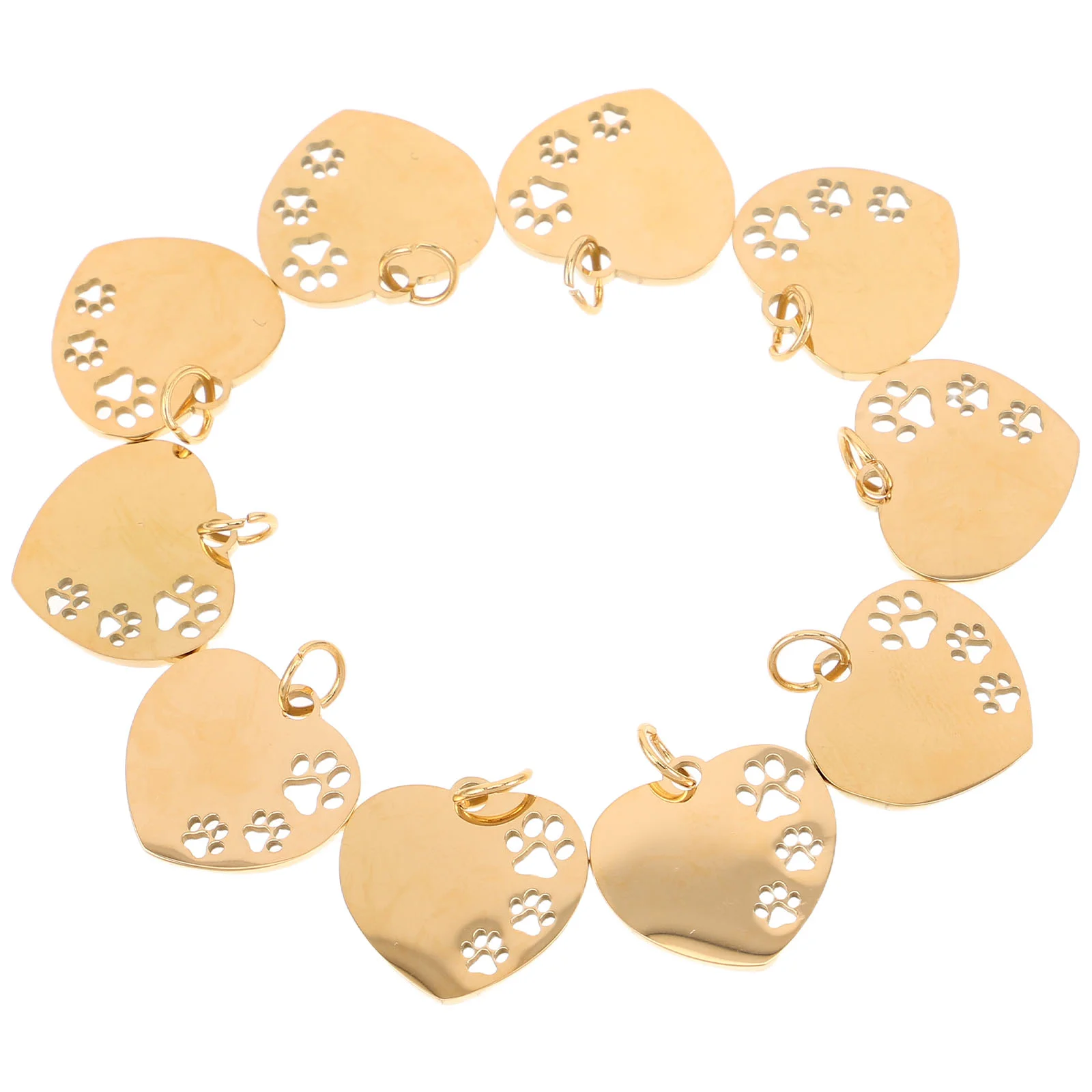 

10 Pcs Dog Tag Pendant Metal Tags Id Blank Pets Name DIY Stainless Steel Collar Label