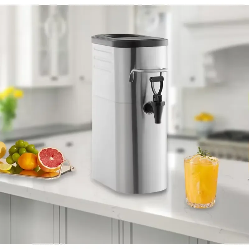 5L Stainless Steel Beverage Dispenser Self Service Tea Coffee Milk Honey Bucket Large Capacity Drink Container for Party Home