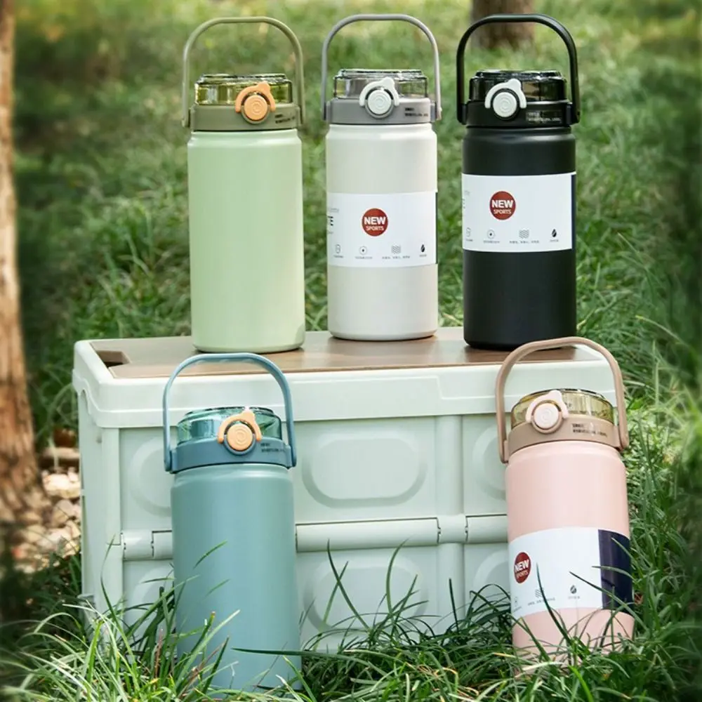 

2025 1L Thermo Bottle Straw Large Capacity Hand Pot Stainless Steel Vacuum Flask