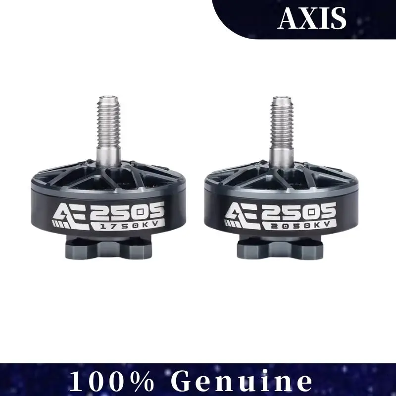 

AxisFlying AE2505 1750KV/2050KV 6S Бесщеточный двигатель с валом 5 мм, совместимый 5-6 дюймов для RC FPV Freestyle Drone