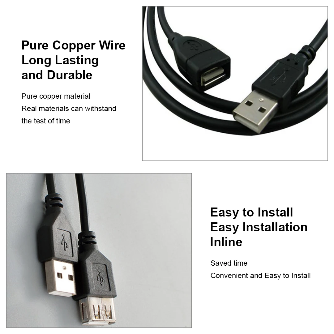 USB Extension Cable LED Single And Dual Color Advertising Display U Disk Card Modification Electronic Screen Accessories