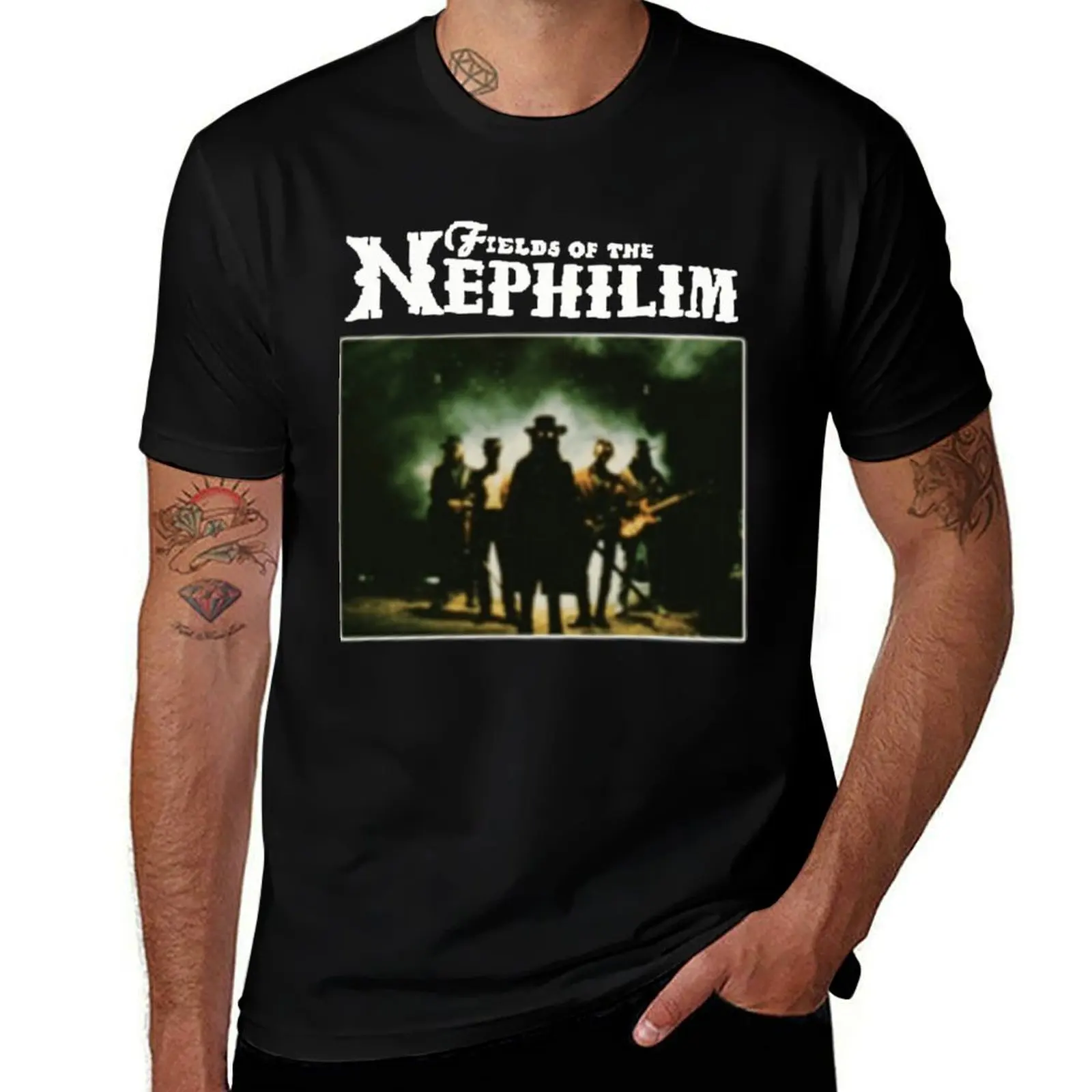 Myever Fields Of The Nephilim Shirt For Man For Women Handmade Customize T-Shirt Halloween Casual T-Shirt