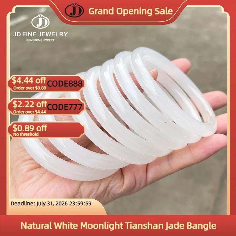 Bracelet en pierre de jade Tianshan blanc naturel pour femmes, bijoux en cristal de guérison, cadeau, 1 pièce