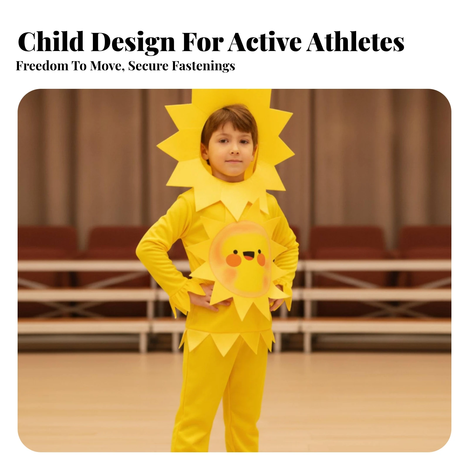Sun-Blossom Costume Full-Body Sun Costume Sun-Blossom Headpiece Eye-Catching Flower Headpiece Complete for Children