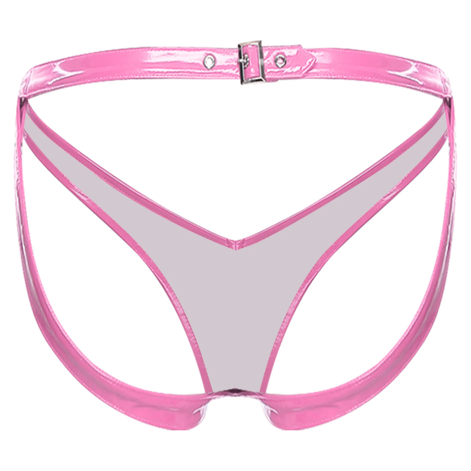 ملابس داخلية نسائية ذات مظهر رطب على شكل حرف V خصر مجوفة لعيد الحب ملابس داخلية مثيرة مفتوحة الظهر ملابس داخلية رفيعة بدون عرض