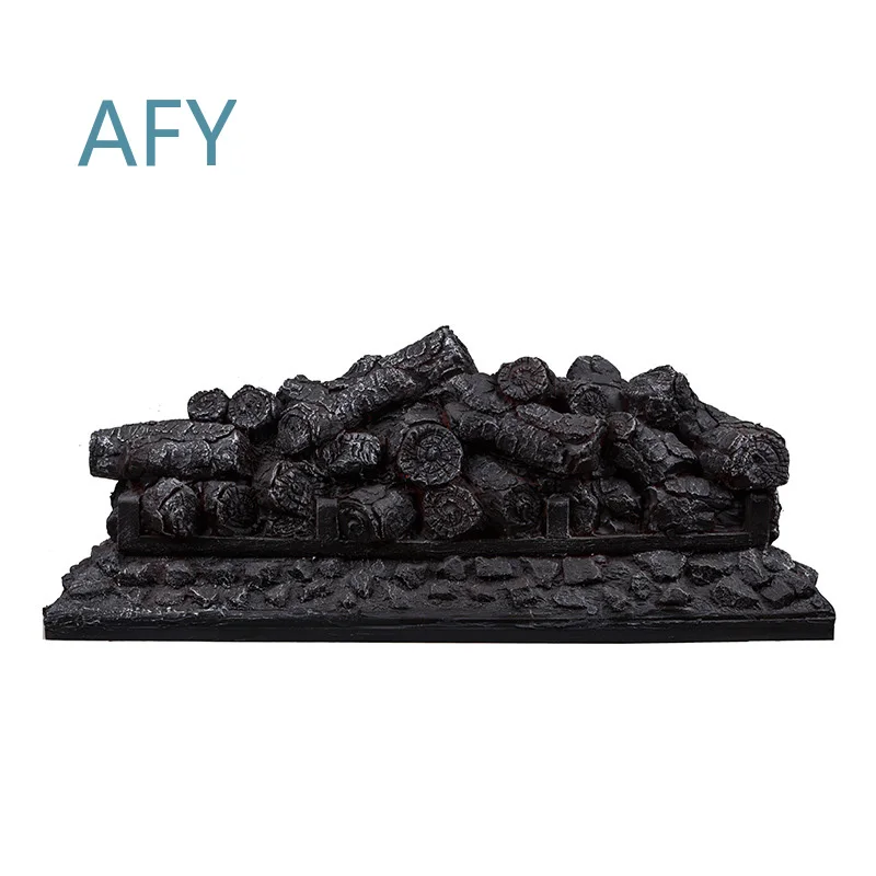 Electric Fireplace Log Set for Electric Fireplaces Simulated Charcoal Fire Pile Fireplace Insert with Crackling Sound Remote