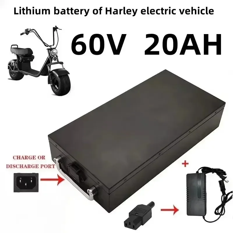 Paquete De Batería Para Scooter Eléctrico, Cargador De 18650 V, 60V, 20Ah-40Ah, 250, Para Motocicleta De 1500W ~ 67,2 W