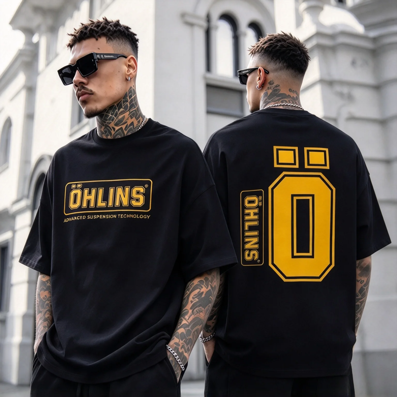 2026 OHLINS Motorcycle Shock Absorber Modified Men Women Cotton Short-sleeved T-shirt for Male Motorcycle Enthusiasts Club