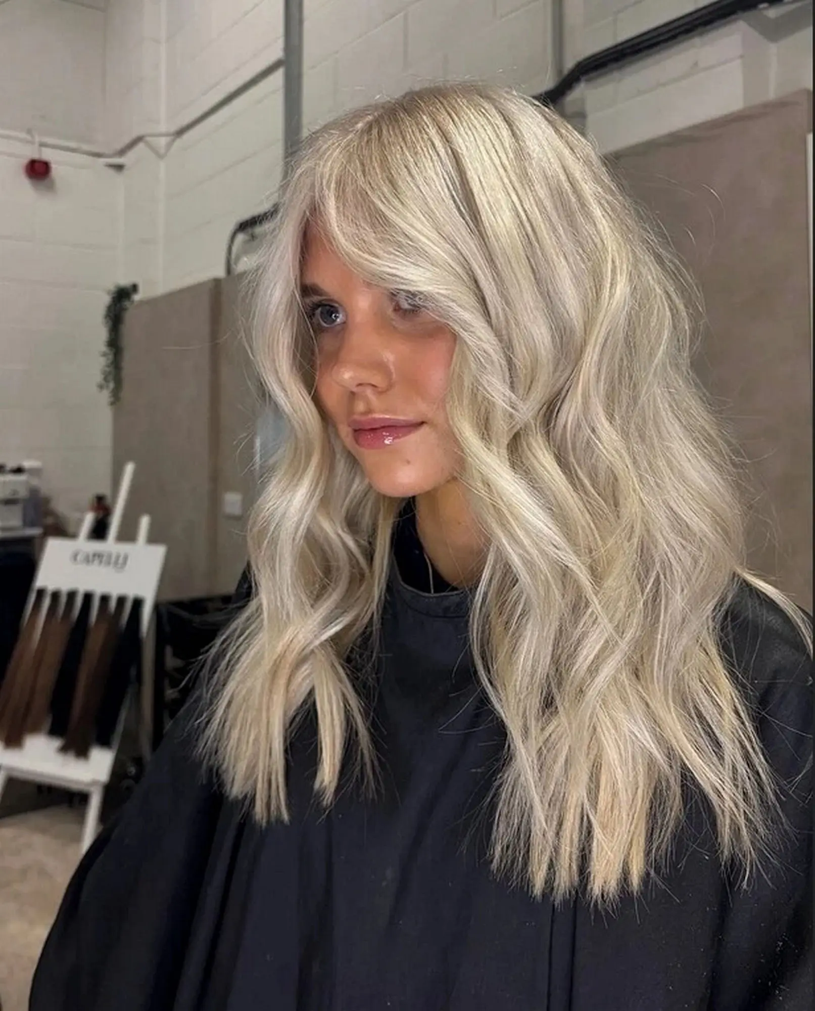 18”Deep Wave Good Quality Synthetic Wigs Ombre Light Blonde HD Lace Frontal Wig High Density Woman Wigs Small/Large Size Cap