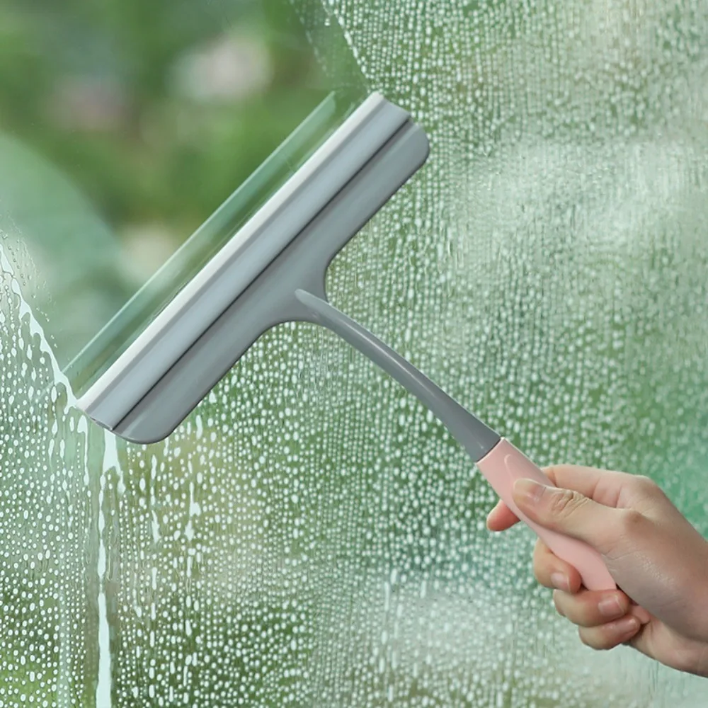 

Silicone Window Glass Wiper Hanging Durable Bathroom Scraper Non-Slip Convenient Mirror Cleaner Household Cleaning