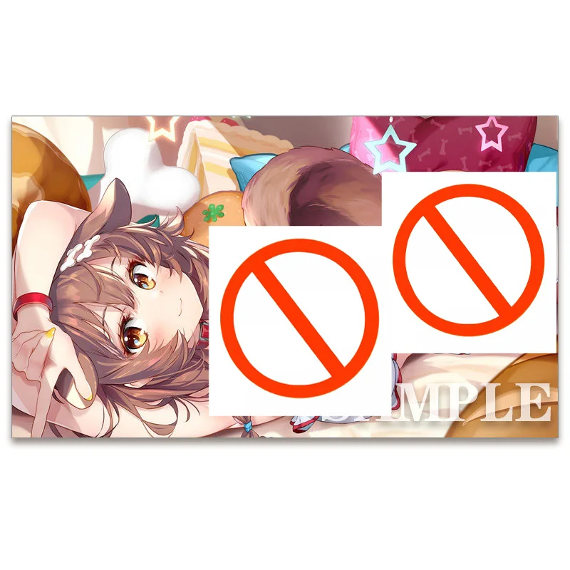 

Cute Cartoon hololive Inugami Korone DIY self-made Anime Game Card Rubber Card Pad Mouse Pad Keyboard Pad 600*350*2mm