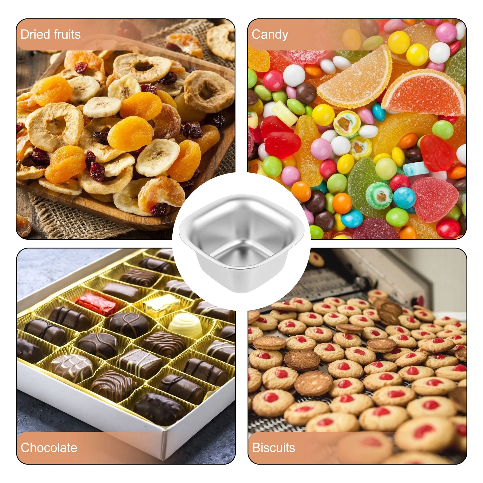 

Stainless Steel Wide Rim Bowl 304 Grade Kitchen Gadgets Home Bar Hotel Restaurant Fruit Salad Snack Dessert Container