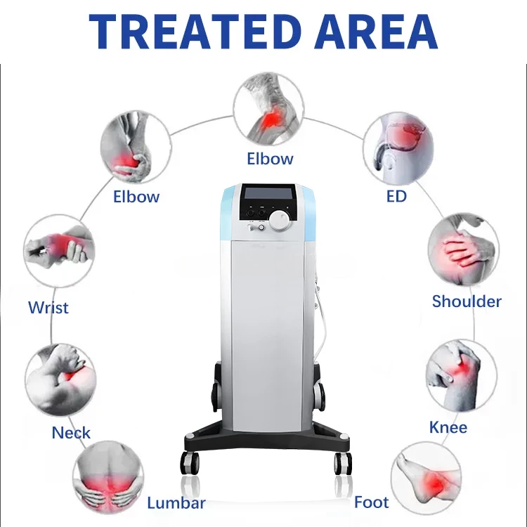 Vertical Multifunctional Electromagnetic Physiotherapy Massage ESWT ShockWave Therapy Machine