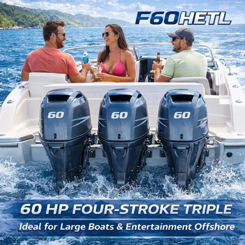 

F60HETL 60HP Outboard Motor Ideal for Fishing Boats Family Trips and Water Recreation