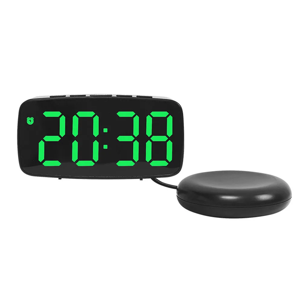 

LED Digital Alarm Clock for Home and Travel USB Powered with Snooze and Vibration Features Easy to Read Display