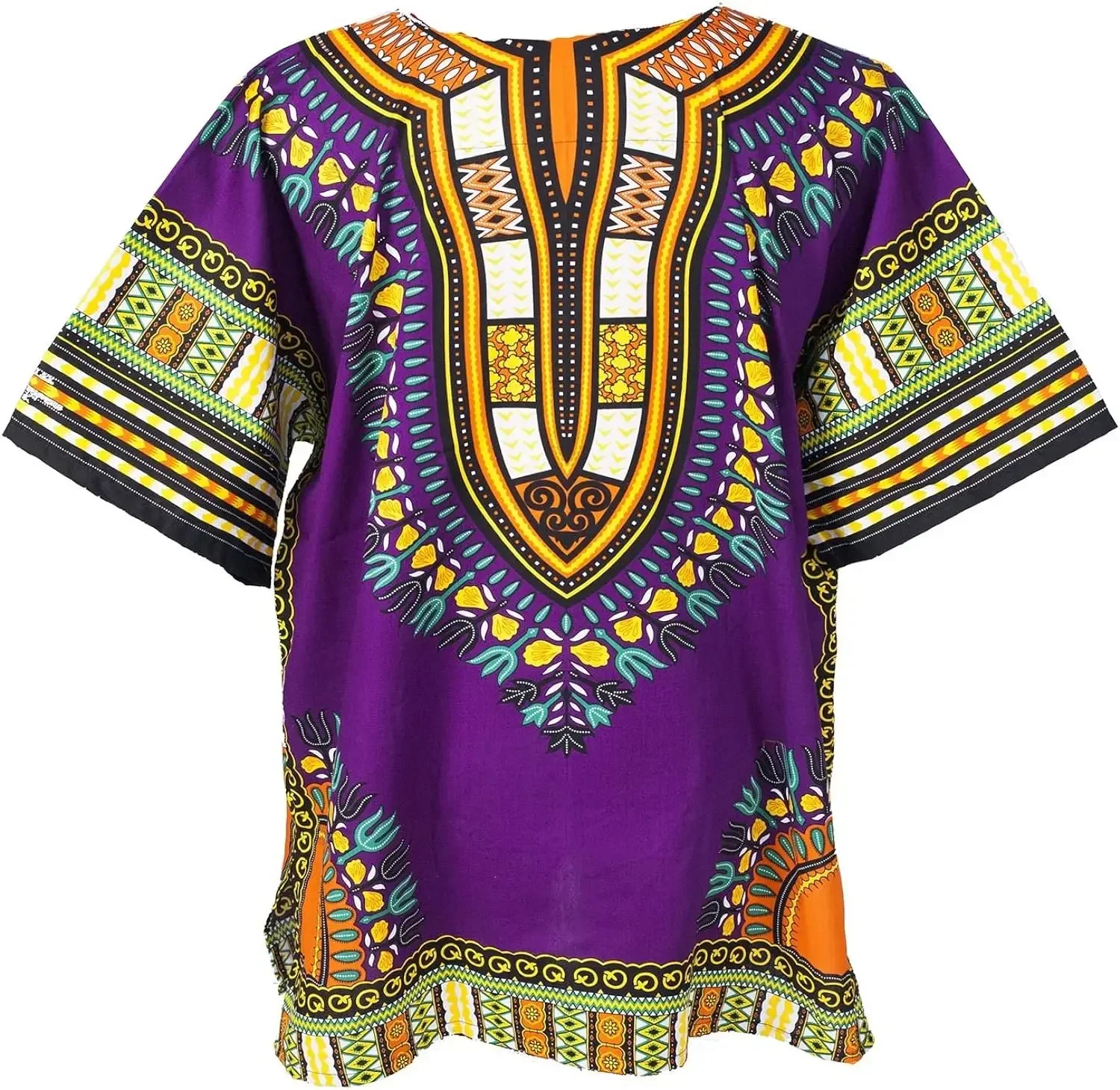 Хлопковая рубашка в африканском стиле Дашики для мужчин и женщин, фестиваль, хиппи, 60-е, 70-е, богемная одежда унисекс, одежда для рукоделия