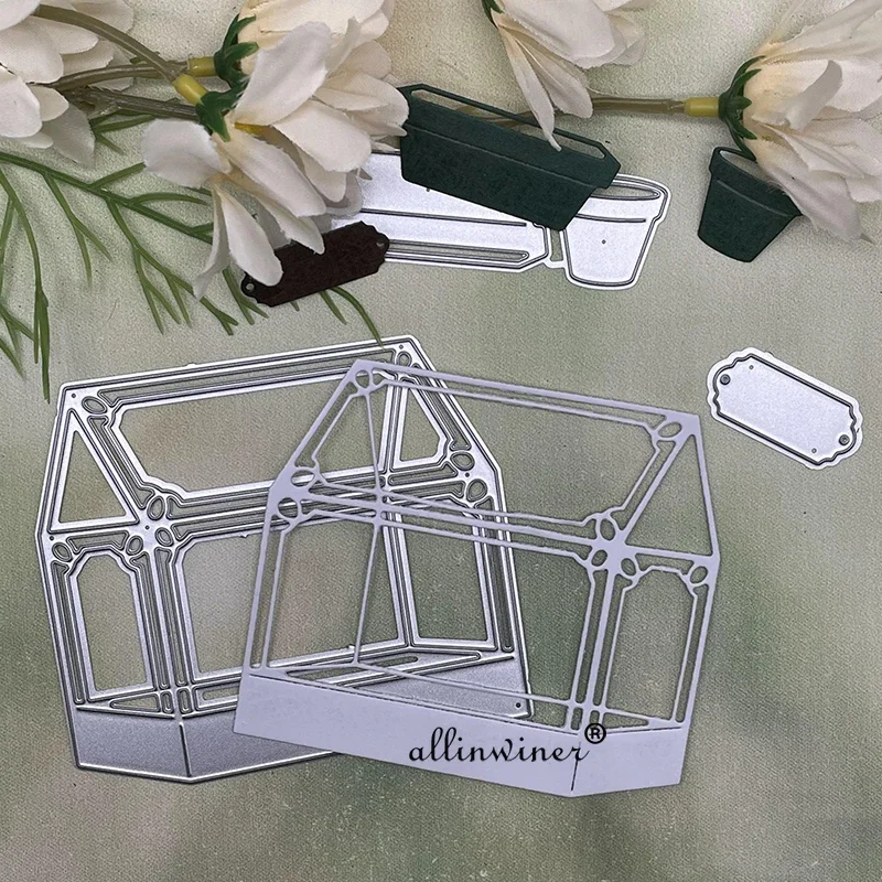 Greenhouse flowerpot Metal Cutting Dies Stencils Die Cut for DIY Scrapbooking Album Paper Card Embossing