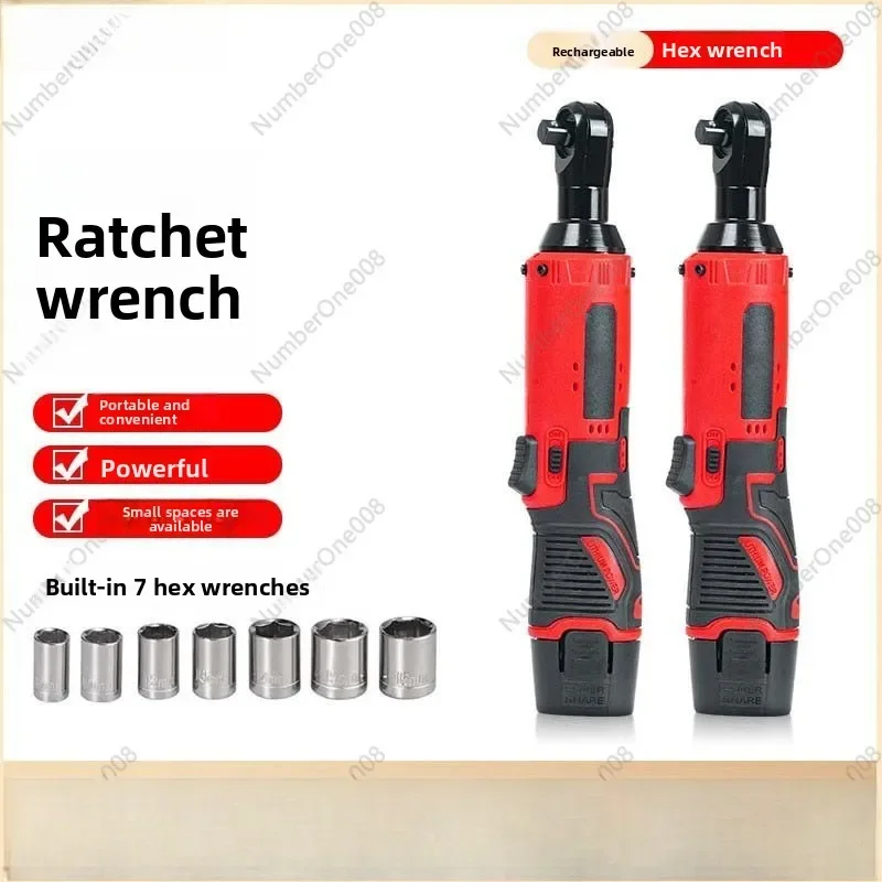 Brushless large torque 90 degree angular electric ratchet wrench 18V charging wrench lithium battery stage special