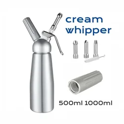 Cream Foam Cake Piping Gun, Siphon Squeeze Bottle, Dessert Tool, Cream Whippers, Kitchen Accessories, 500 ml, 1000ml