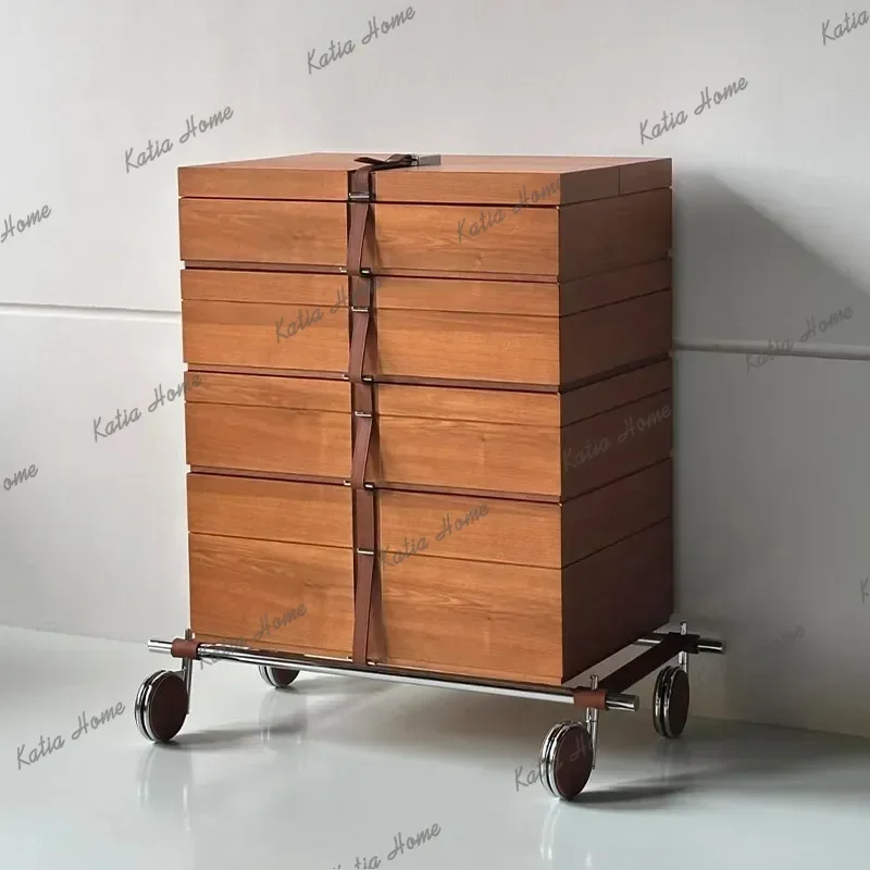 LD High Italian Creative Convenience Movable Special Jewelry Cabinet Light Luxury Living Room Furniture