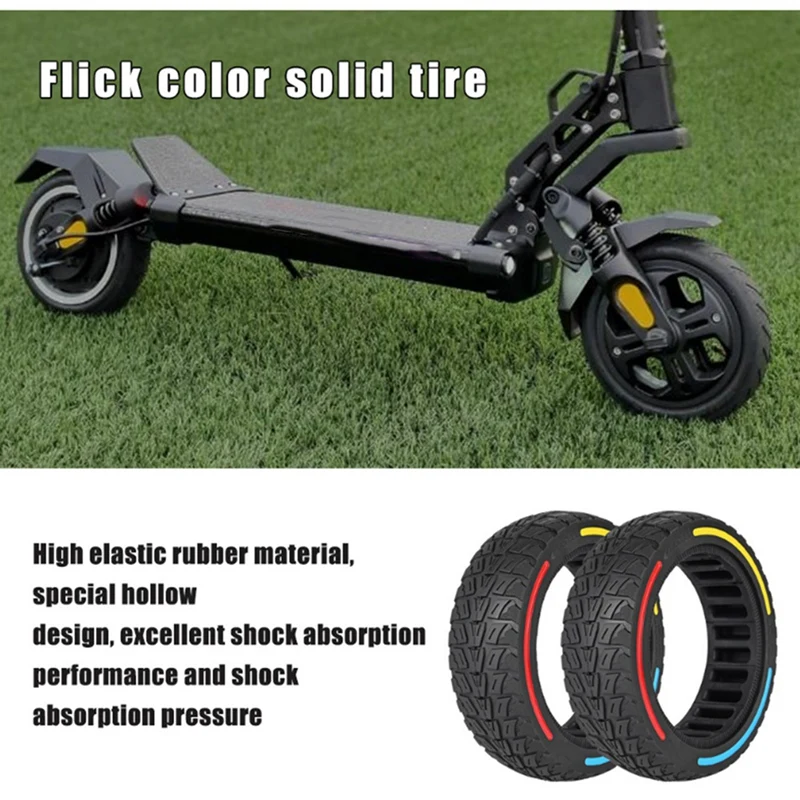 2Pcs 8.5 Inch Scooter Solid Tire 8.5X2.5 Solid Honeycomb Shock Absorption Colorful Compatible For Dualtron Mini Accessories