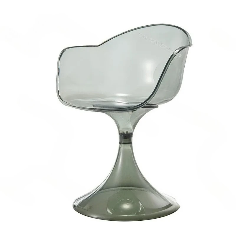 Luxury design acrylic dining chair transparent small apartment home leisure Nordic modern lightweight backrest negotiation view 3