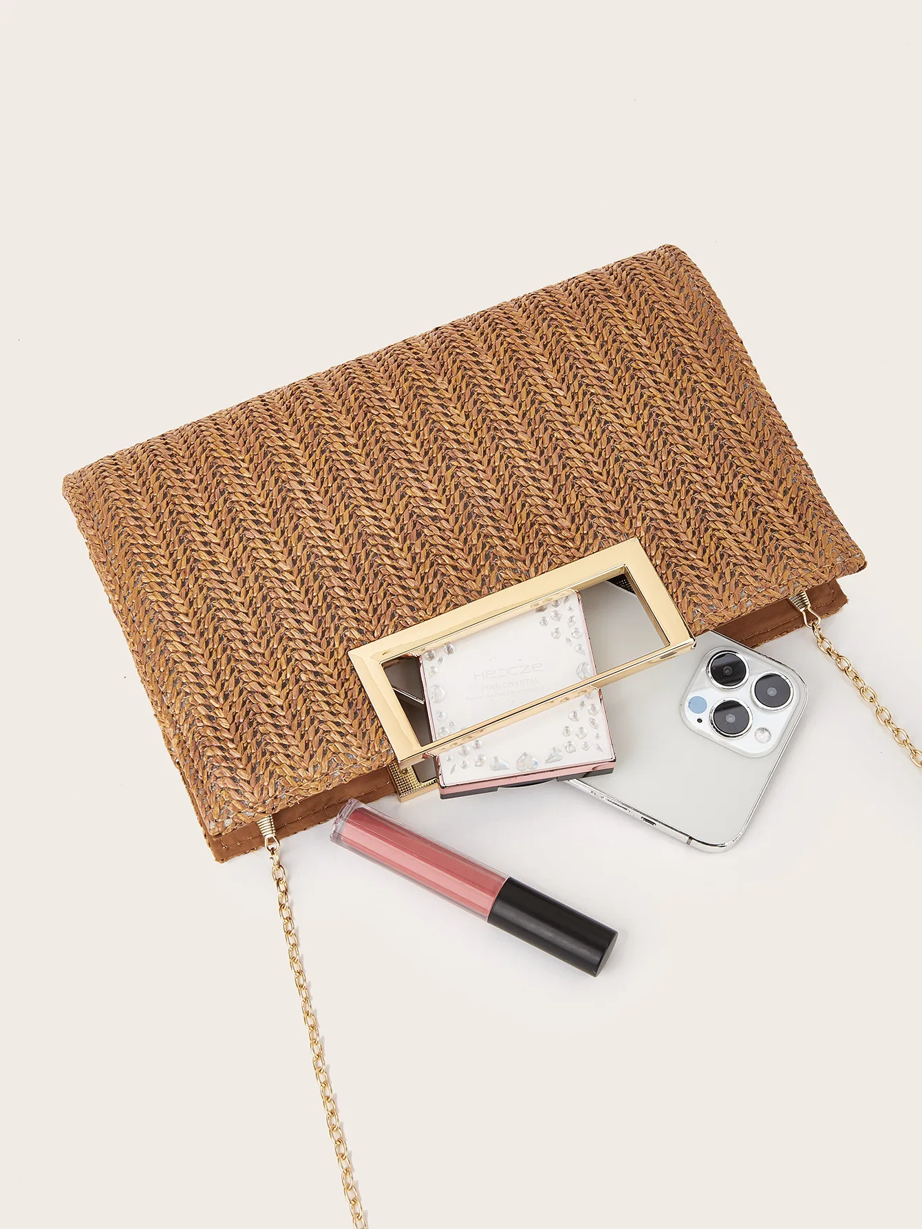 Tas Clutch Anyaman Jerami untu - Women Bags Gold ulasan dan harga