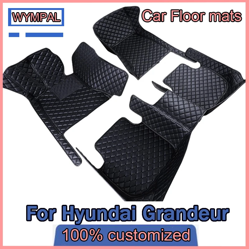 Car Floor Mat For Hyundai Grandeur Azera HG 2012 2013 2014 2015 2016 2017 Waterproof Pad Car Mats Foot Covers Car Accessories