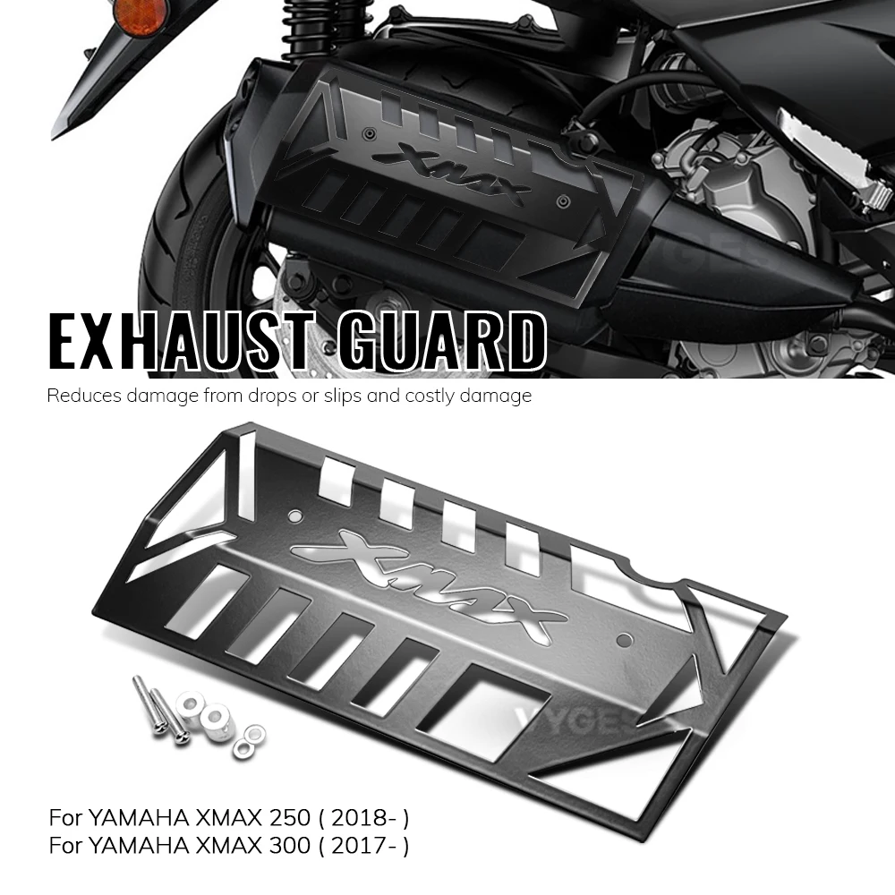 Motorcycle Accessories Exhaust Guard Exhaust Protector Scald Proof Lid Exhaust Cover For YAMAHA XMAX 300 X-MAX 300 250 2017-2024