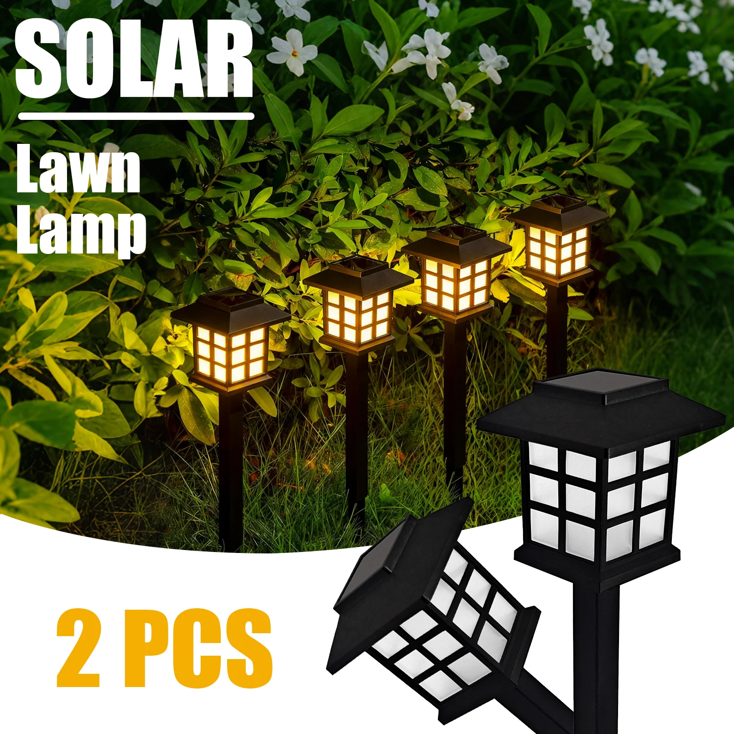 

Solar Garden Lawn Light LED Outdoor Powered Projection Pattern Night Lamp for Courtyard Landscape Balcony Pathway