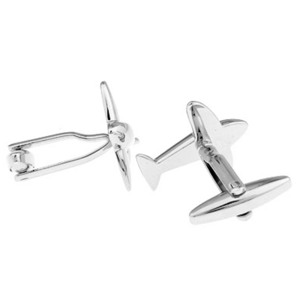 2PCS Aviation Series Flat Airplane Cufflinks Wholesale Unique Men's Gift Ideal for Stylish Accessory for Aviation Enthusiasts