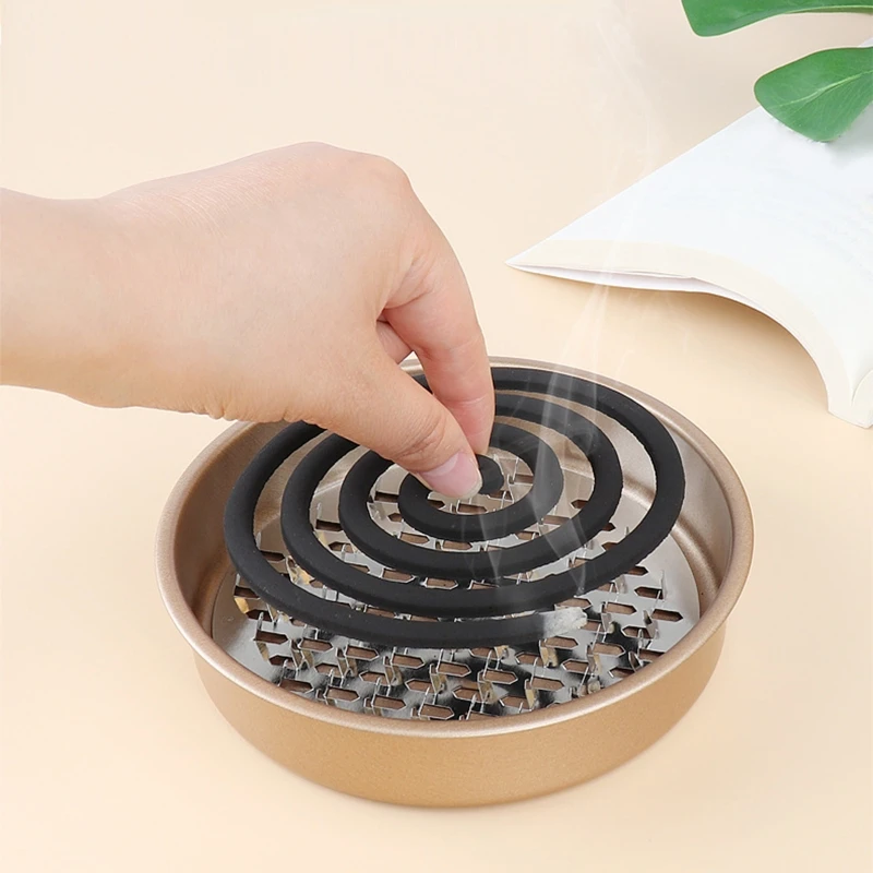 Indoor Metal Round Rack Plate Heat Resistant Anti Deformed Mosquito Coil Holder