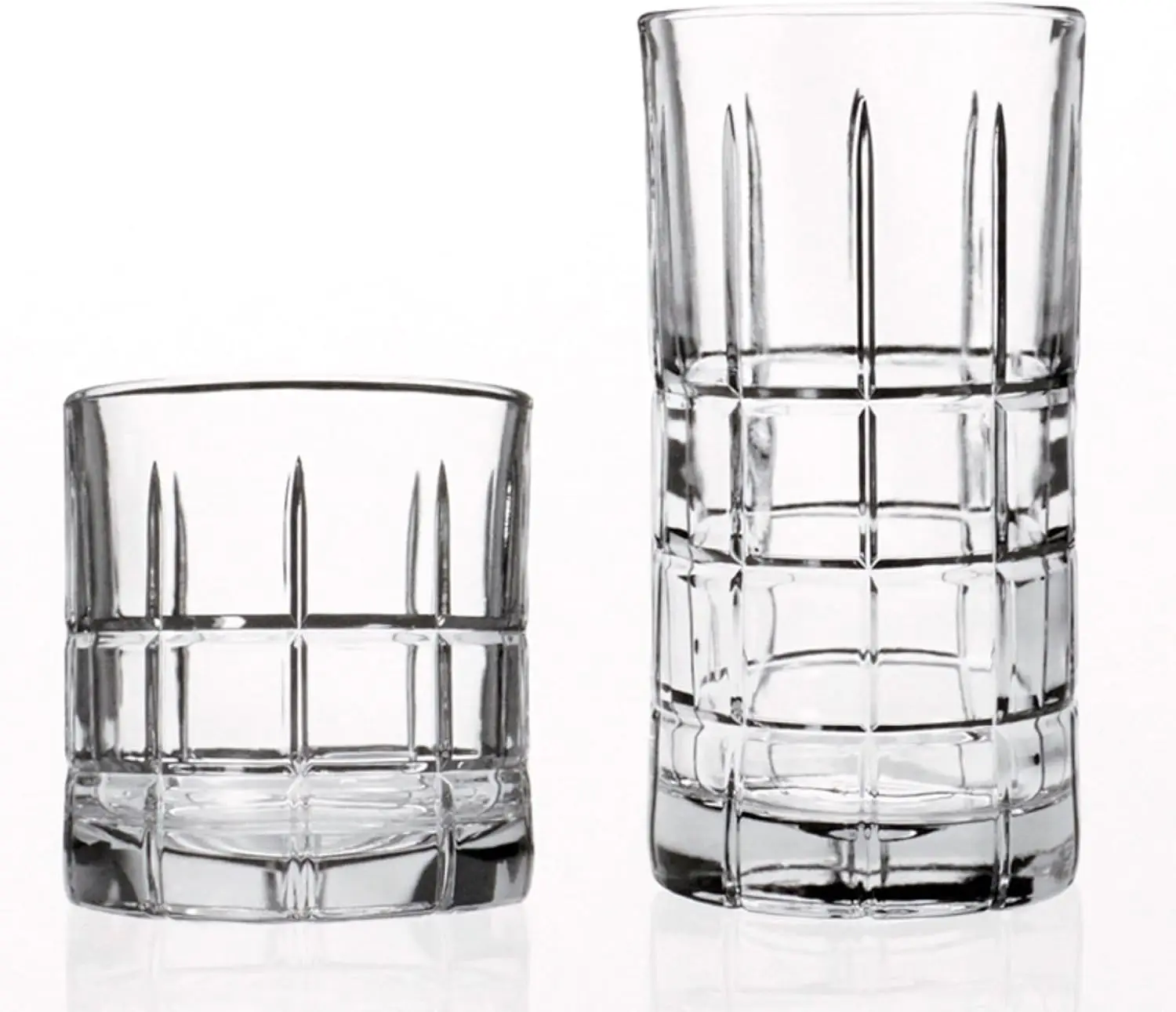 

Manchester Drinking Glasses Set 16 Piece Set (8 Rocks Glasses & 8 Tumbler Glasses)