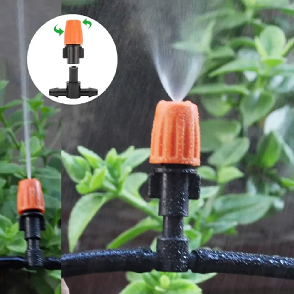 20M Automatic Misting Irrigation Kit PE Hose Spray Fog Watering System for Garden Balcony Potted Plants