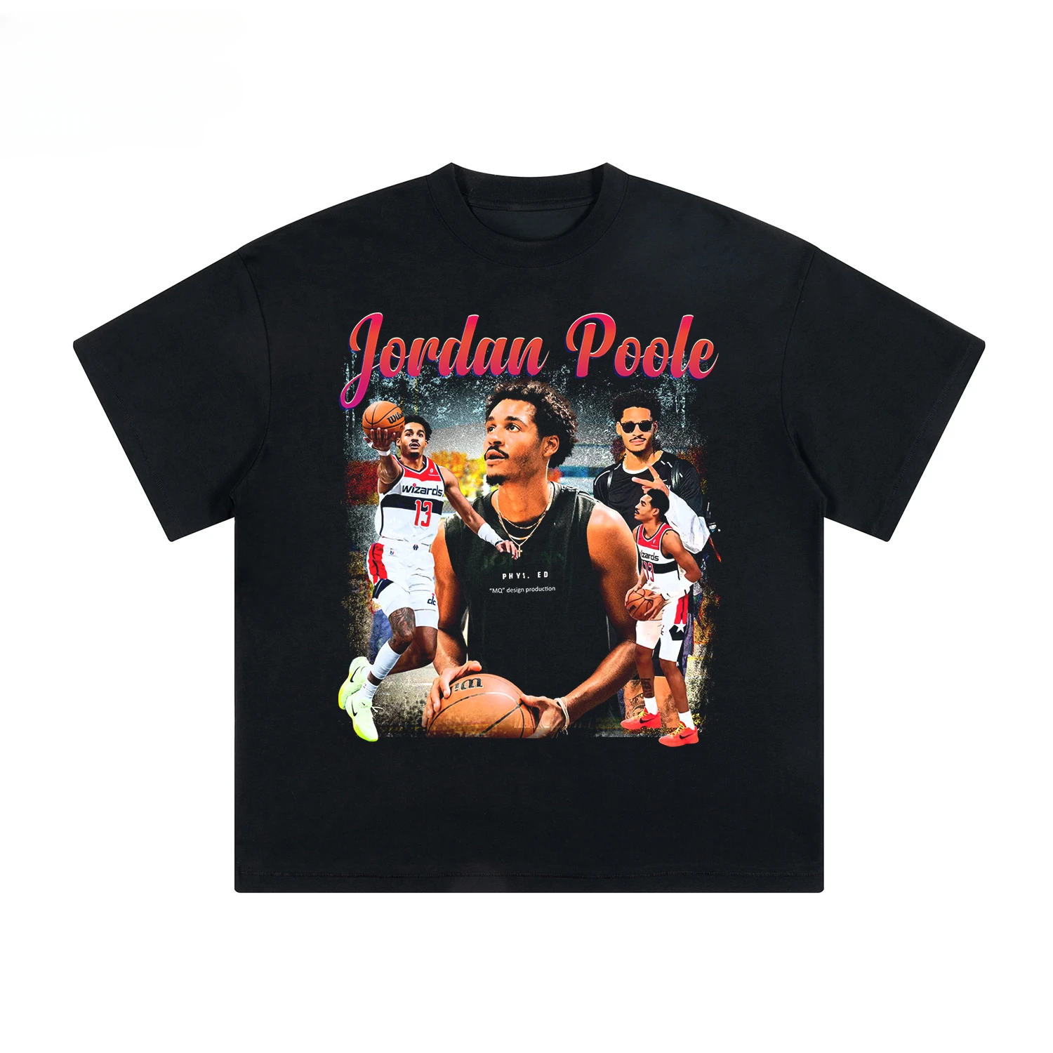 

2025 Poole Jordan Poole American Vintage Printed T-shirt Pure Cotton High Quality Luxury Brand Selling Popular Style Ins Y2k