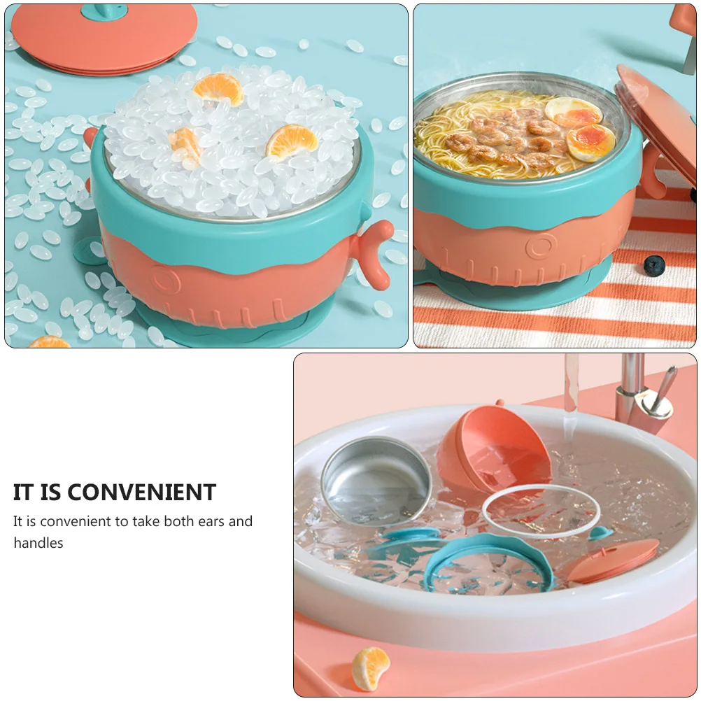 

Baby Feeding Insulation Bowl PP Material 316 Stainless Steel TPE Suction Cup Non Slip Deepened Bottom Design Four Seasons Fruit