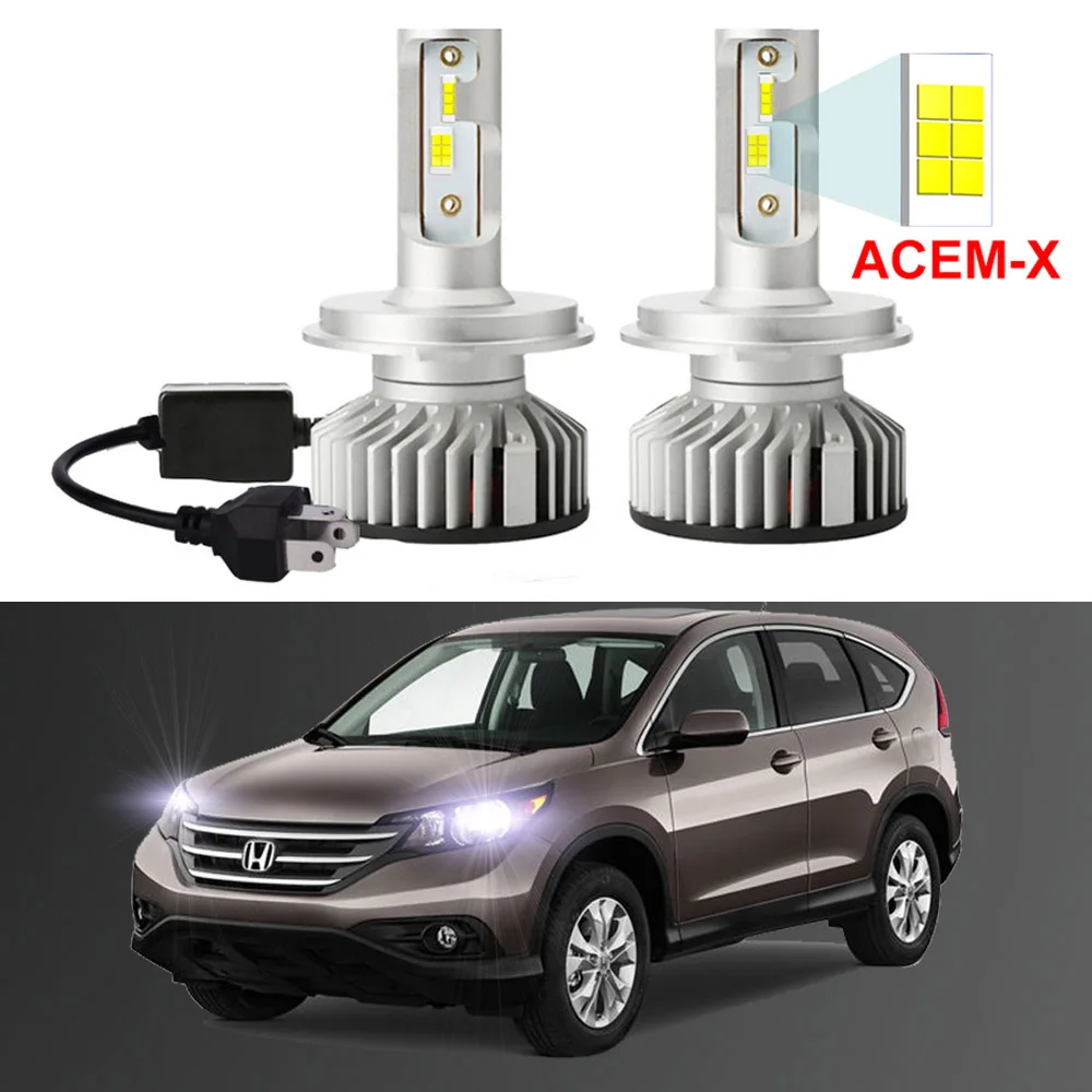 

2Pcs For Honda CR-V CRV 2007 2008 2009 2010 2011 2012 2013 2014 H4 LED Headlight Bulbs ACEM-X High LOW Beam