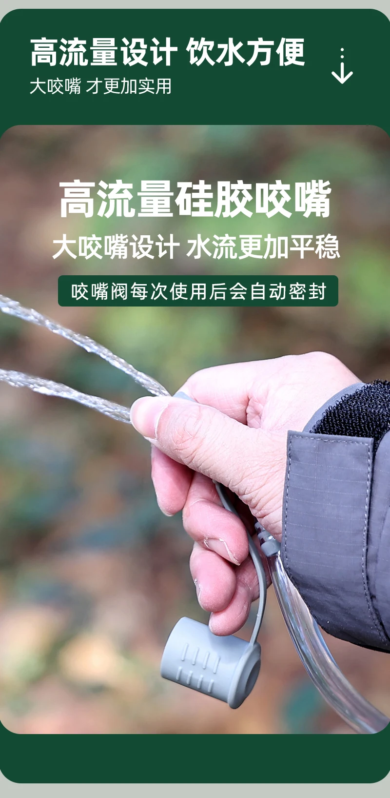 3L Hydration Bladder BPA-Free Leak Proof Durable Water Reservoir for Cycling,Hiking,Running,Climbing,Biking TPU Material High-Fl