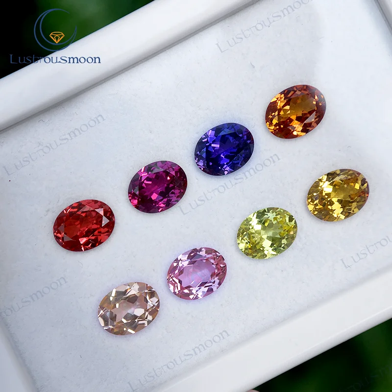 

Lab Grown Gemstone Oval Cut Sapphire Color Loose Synthetic Stone Small Sizes Selectable AGL Certificate Beads for Jewelry Making