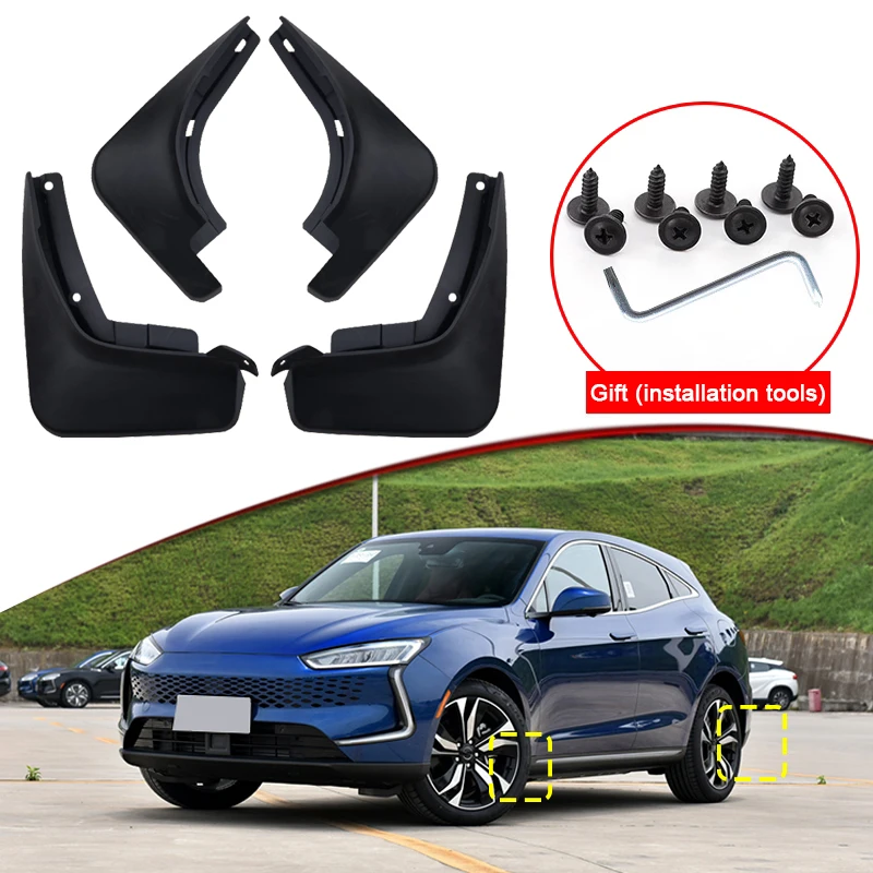 

Car Styling Fit For EVOLUTE i-JET 2023 2024 ABS Car Mud Flaps Splash Guard Mudguards MudFlaps Front Rear Fender Auto Accessories