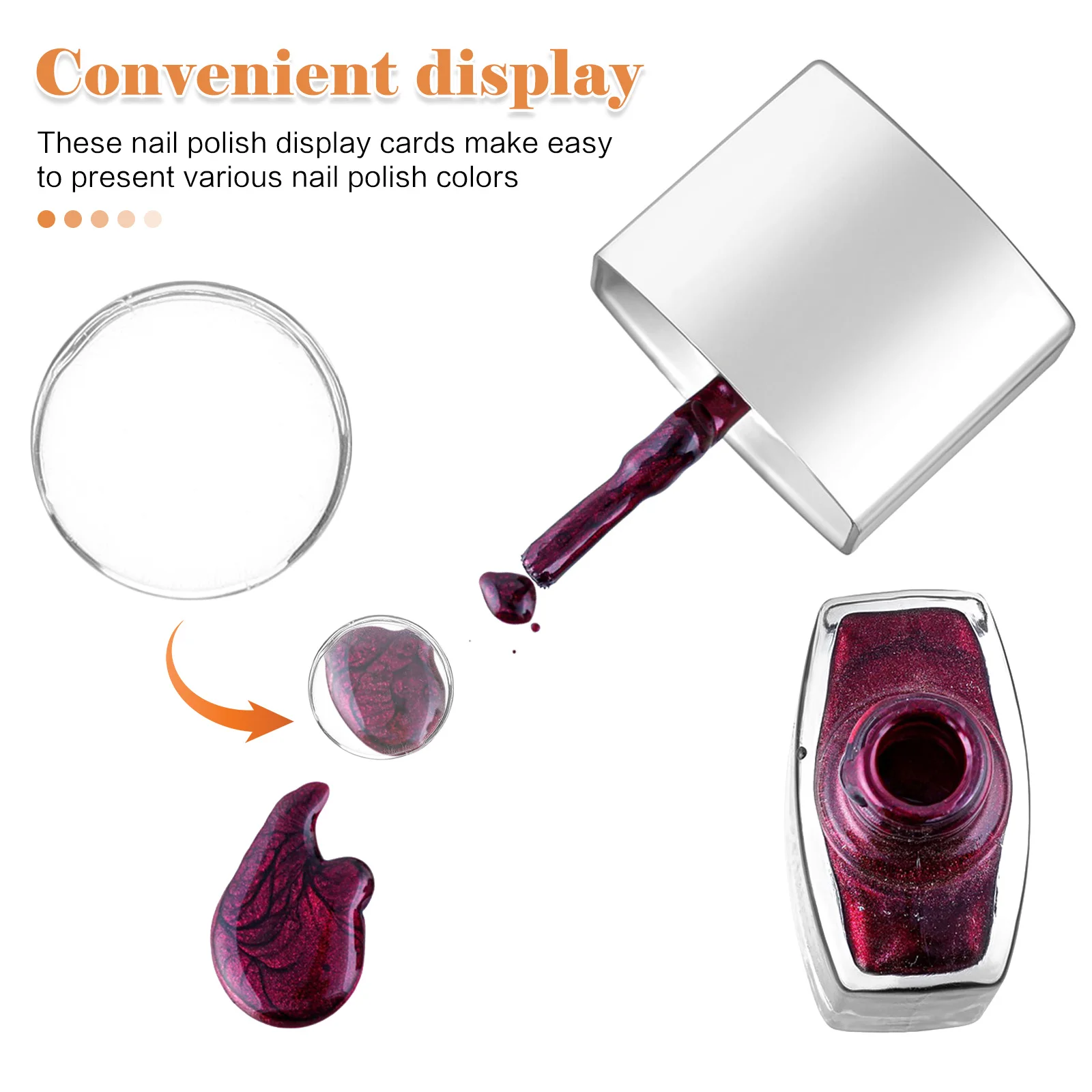 20 stuks 1,5 cm transparant glas cabochons heldere nagelkleur voor salon en persoonlijke display glazen nagelkleurkaarten