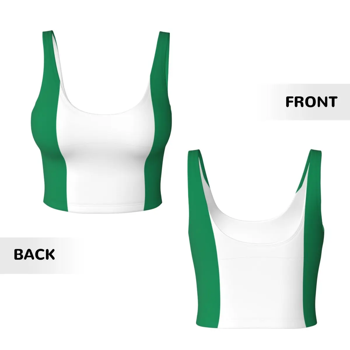 المرأة سترة رياضية مثيرة نيجيريا العلم أنثى الشارع الشهير الرياضة الملابس الداخلية المحملة المحاصيل الأعلى