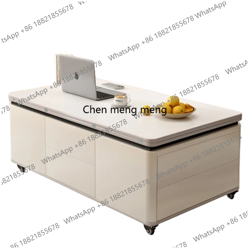 Square Wheels White Coffee Table Storage Shelf Aesthetic Luxury Center Coffee Table Floor Hotel Tavolino Da Salotto Furniture
