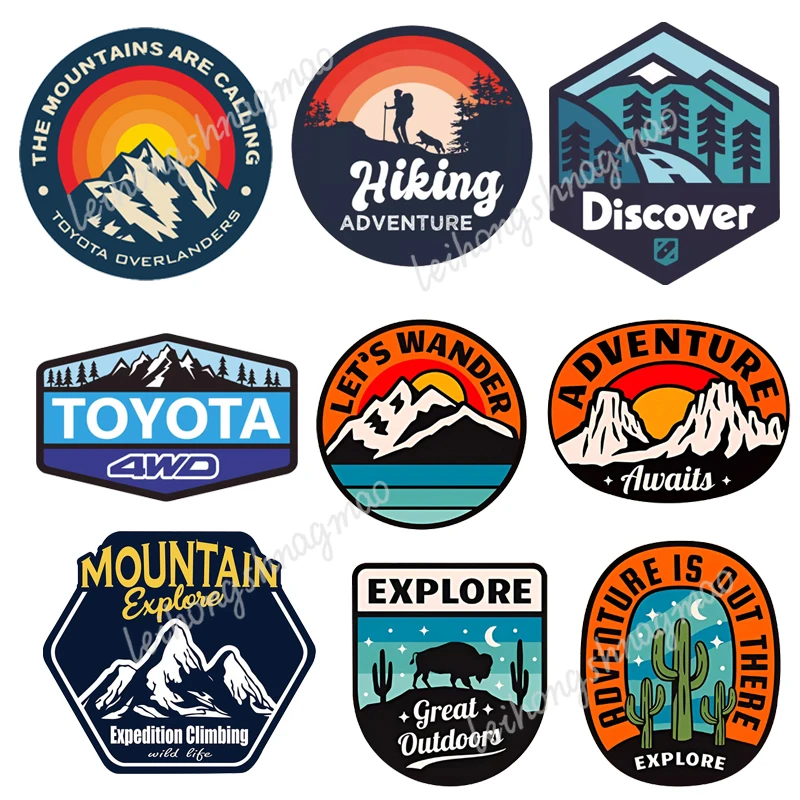 

Outdoor Camping Off-road Exploration Self Driving Tour Car Stickers Creative Motorcycle Helmets Bicycles Vinyl Stickers