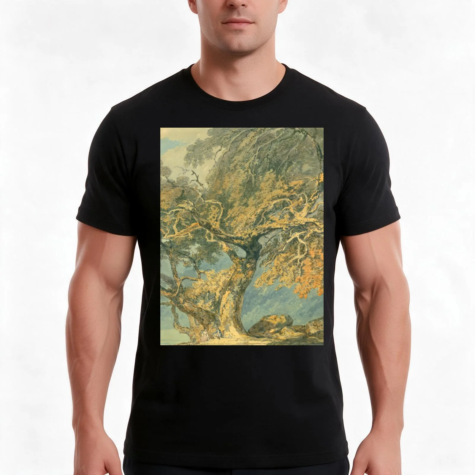 Joseph Mallord William Turner A Great Tree T-Shirt Summer Casual Cotton Tee Oversized Streetwear Tops Vintage Graphic Print