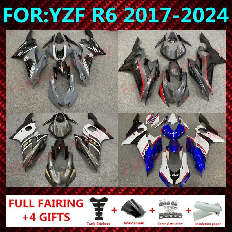 Motorcycle Fairing Set Body Kit fit Plastic For Yamaha YZFR6 YZF-R6 YZF R6 2017 2018 2019 2020 2022 2023 2024 Accessories zxmt