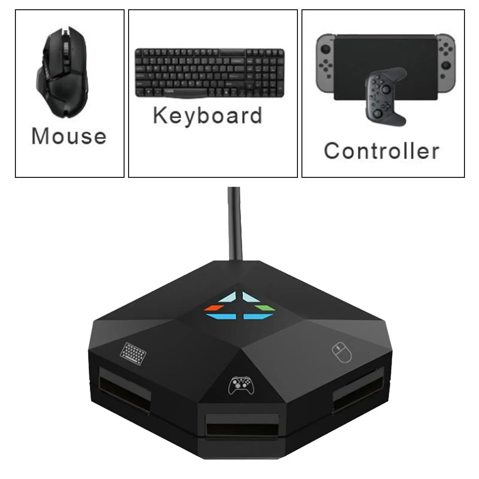 Keyboard with Converter Adapter fits for N-Switch Gaming , Easy to Use, Plug